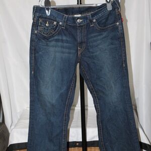 True Religion Wide Leg Jeans. Sz. 38x33